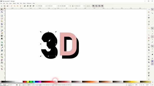 Create a 3D Text Effect using Interpolation in Inkscape смотреть онлайн