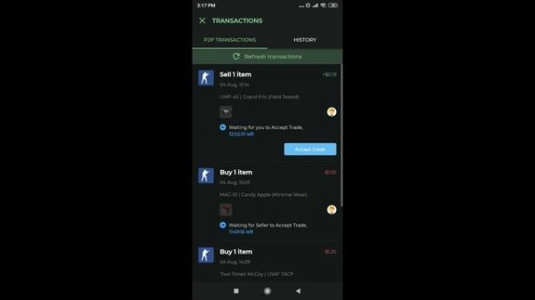 How to sell using DMarket`s P2P feature
