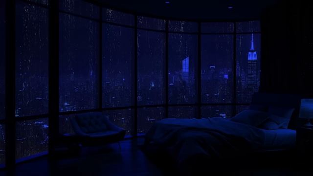 Sleeping in the City Rain - Immerse Yourself in Tranquil Sounds for a Night of Deep Sleep 💤 смотреть онлайн