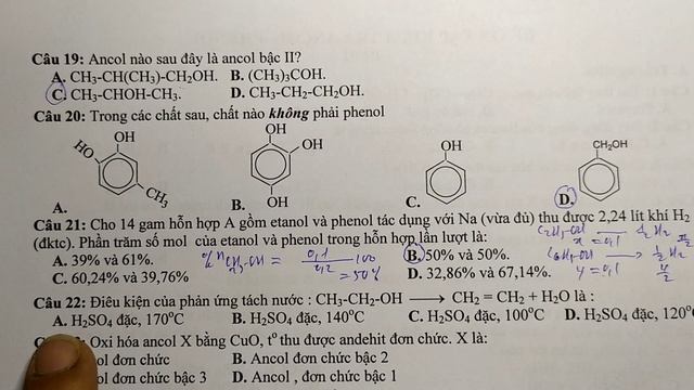 Giải chỉ tiết để ở kiểm tra ancol-phenol số 01 смотреть онлайн