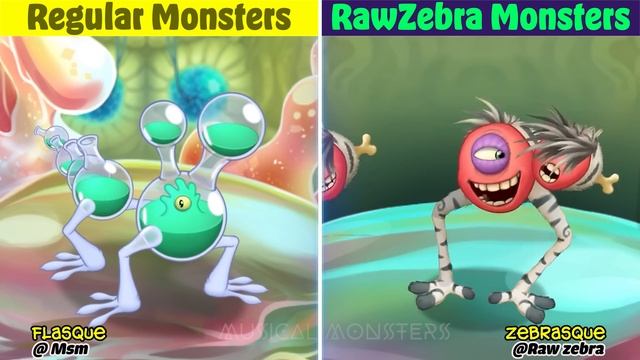 RawZebra Monsters VS Regular Monsters - Ethereal Workshop Wave 4 | My Singing Monsters