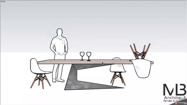 Speed Modeling - Design table using SketchUp + Vray смотреть онлайн