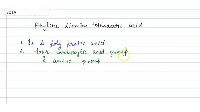 EDTA- Ethylenediaminetetraacetic Acid, Structure