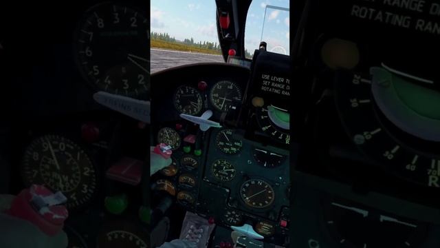 Взлет истребителя Dassault MD-454 Mystere IVA, War Thunder, VR. смотреть онлайн