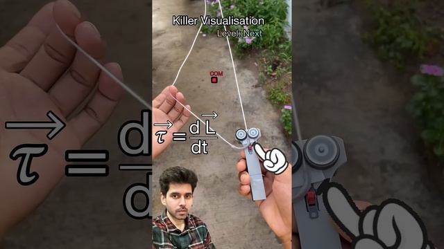 Torque = dL/dt Genius Visualisation in 20 seconds 🤯 #udaan #killervisualisation #namokaul смотреть онлайн