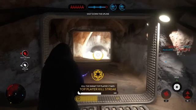 Emperor Palpatine 41 kill streak - Star Wars Battlefront смотреть онлайн
