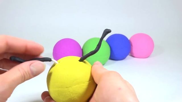 Цветные Шарики Учим Цвета Мультик Свинка Пеппа Гусеница Кинетический Песок Как Сделать Гусеницу смотреть онлайн