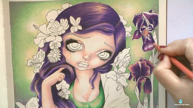 Speedcoloring FLORA in J.Becket-Griffith #coloring book / Раскраска-антистресс смотреть онлайн
