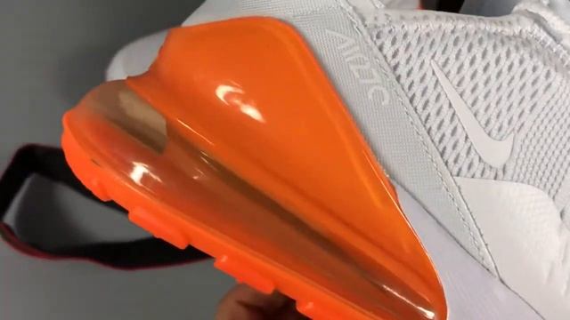 Nike Air Max 270 White Orange Running Sport Shoes смотреть онлайн