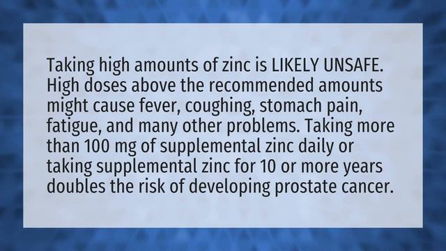 Is 50 mg of zinc too much? смотреть онлайн