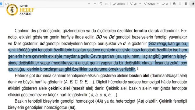 İNEGÖL HEDEF AKADEMİ | BİYOLOJİ | KALITIM смотреть онлайн