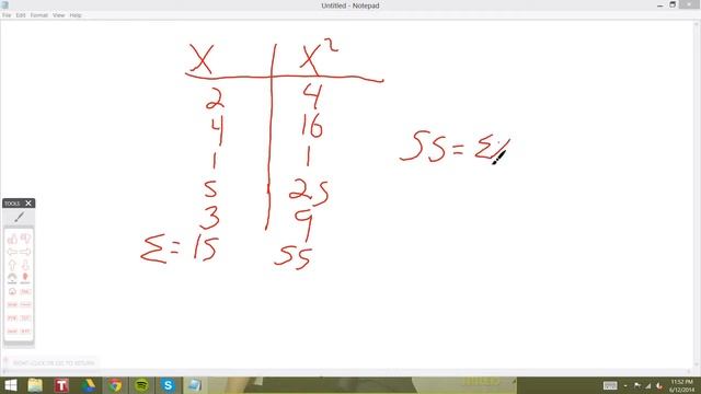 SS-sum of the squared deviation scores (computational formula) смотреть онлайн