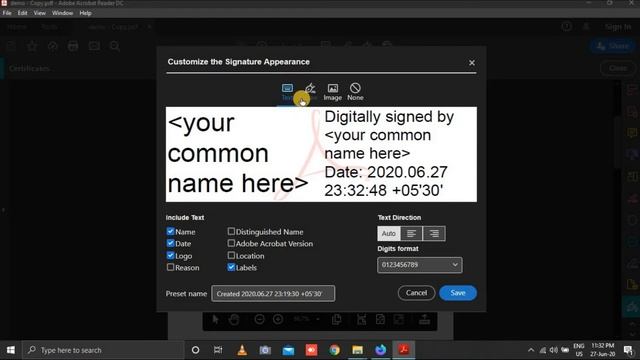 DSC SIGNATURE ON PDF DOCUMENT WITHOUT E-OFFICE смотреть онлайн