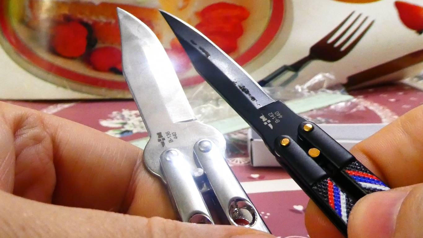 Нож-бабочка ретро и классический нож-бабочка, на клёпках, нержавейка, ножи "Чёткий расклад". смотреть онлайн