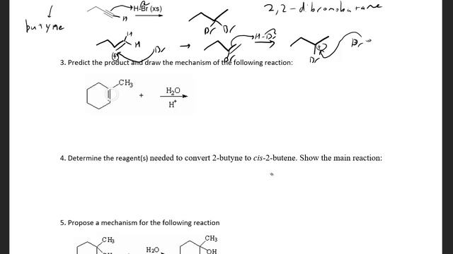 Alkene and Alkyne reactions homework смотреть онлайн