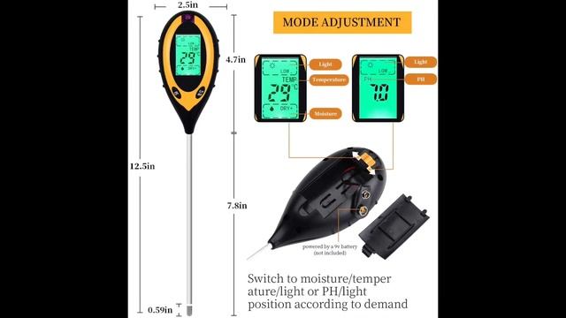 #Reviews: Digital Soil Meter Tester 4in1 (PH/Sunlight/Moisture/Temperature) смотреть онлайн