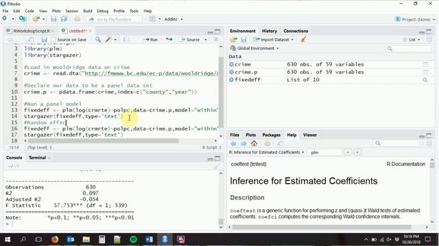 Panel Data (Fixed Effects, Random Effects) - R for Economists Moderate 9 смотреть онлайн