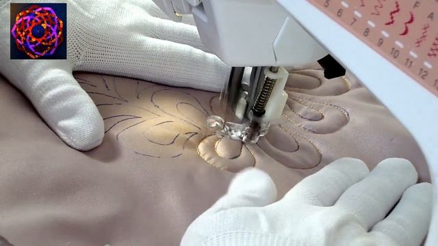 Стежка узора одной строчкой. ПРОСТО! ASMR sewing mashine stitch #3 смотреть онлайн