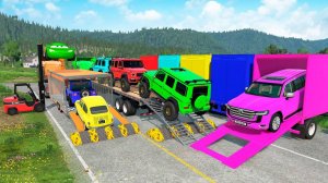 Перевозка автомобилей с бортовым прицепом на грузовике  против автомобилей и поездовПере