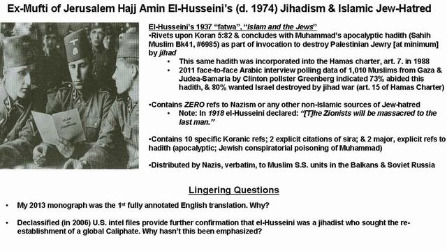 How Hajj Amin el Husseini's Jew-Annihilationist Ideology Was Rooted In Islam, Not Nazism (in 4-mins смотреть онлайн