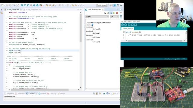 #106 RS485 Serial Data Transmission - on wires (no radio waves) смотреть онлайн