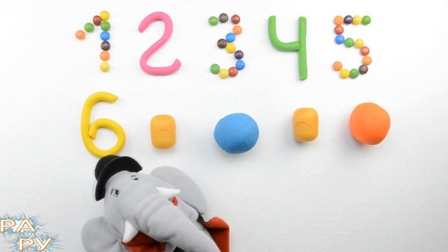 Учим цифры от 1 до 10 и Цвета для детей Play doh и конфеты m&ms смотреть онлайн
