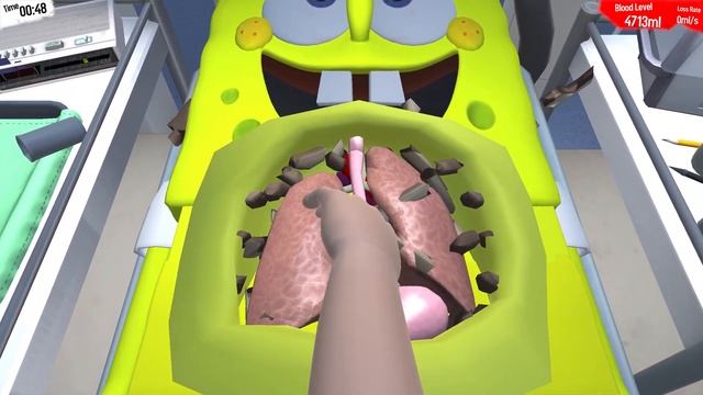 SPONGEBOB HEART SURGERY!! Surgeon Simulator Mod