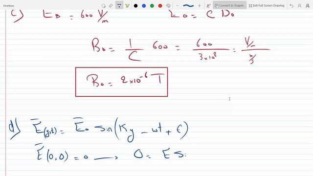 Finding frequency wave number amplitude of B and writing expressions for B and E 3-7 Optics смотреть онлайн