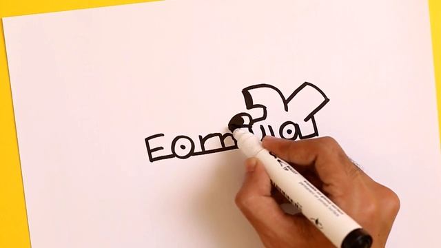 How to turn word FORMULA 1 into a Cartoon ! Text To Picture Art for kids смотреть онлайн