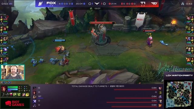 FOX vs. T1 | ИГРА 1 - LCKWatchParty | ОБЗОР РАЗБОР LCK 2024 | Lolesports League of Legends смотреть онлайн