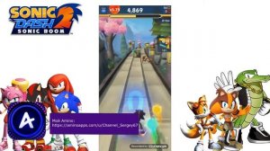 Sonic Dash 2: Sonic Boom. Соник Эми Накалз Стикс Тейлз Вектор и Шедоу устроили последний забег.