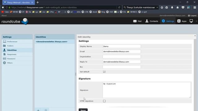 How to create an email signature in Roundcube Webmail смотреть онлайн