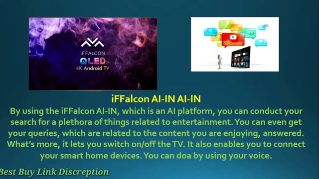 iFFALCON (55H71) (55 inch) QLED Ultra HD (4K) Smart Android TV HandsFree Voice Search смотреть онлайн