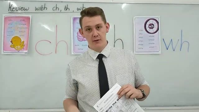 K2 Review Words with ph sh ch th wh Worksheet 2 смотреть онлайн