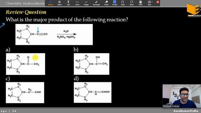 07. Reactions of Alkynes: Addition of HX, HOX, H2O & HCN; Reduction and oxidation reactions смотреть онлайн