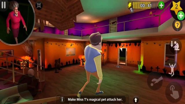 Scary Teacher 3D - Control Hello Neighbor In Miss t House | Android/iOS Gameplay смотреть онлайн