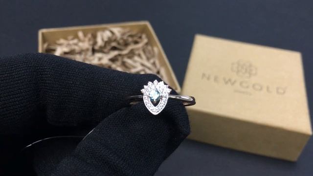 !Кольцо 096936 из красного золота 585 пробы с фианитами смотреть онлайн
