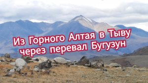 Из Горного Алтая в Тыву через перевал Бугузун