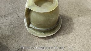 Стеклопластиковая форма для производства уличного бетонного цветника Дубай d-40 см