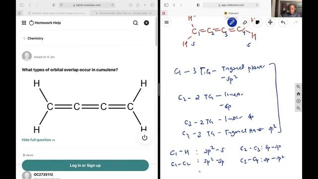 What types of orbital overlap occur in cumulene? смотреть онлайн