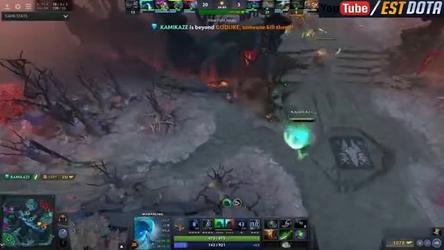 Epic Immortal Morphling with 47 Kills by Kamikaze | Dota 2 7.06 Morph Highlights смотреть онлайн