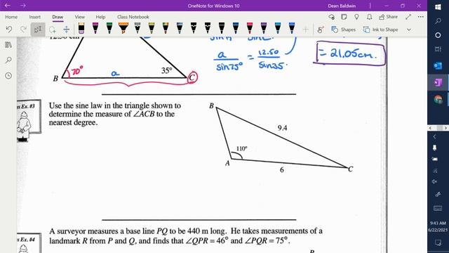 Trig Lesson 2 Sine Law смотреть онлайн