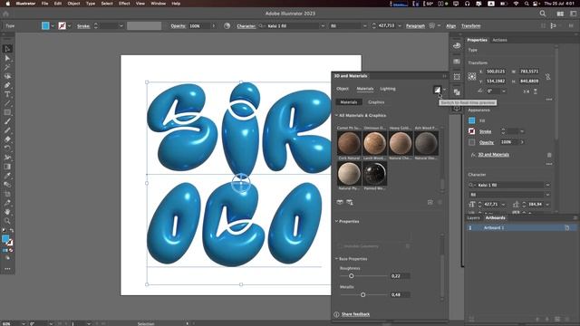 РЕАЛИСТИЧНЫЙ 3D ТЕКСТ ЗА 2 МИНУТЫ | Урок Adobe Illustrator для начинающих смотреть онлайн