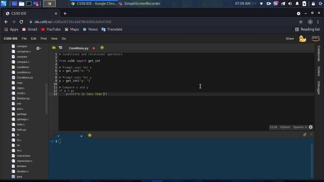 Python Language: Conditions and relational operators смотреть онлайн