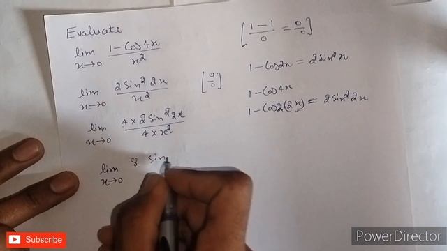 Evaluate lim(x→0) (1 - cos 4x)/x^2 смотреть онлайн