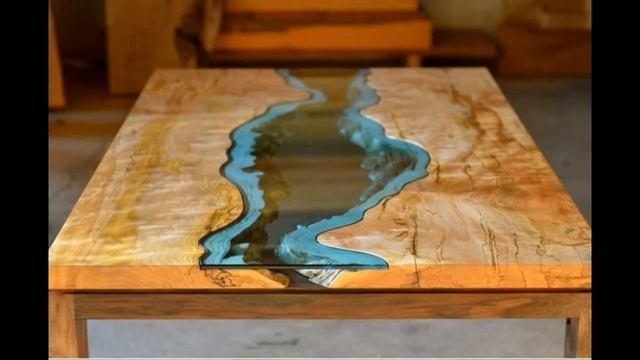 The Most Unique furniture Table with glass river By Greg Klassen смотреть онлайн