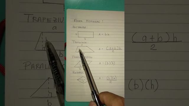 Area Formulas for RECTANGLE, TRAPEZIUM, PARALLELOGRAM and RHOMBUS смотреть онлайн