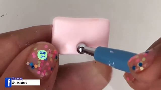 DIY How to make polymer clay miniature school bag, calculator, pencils, bools & many more | clay ar смотреть онлайн