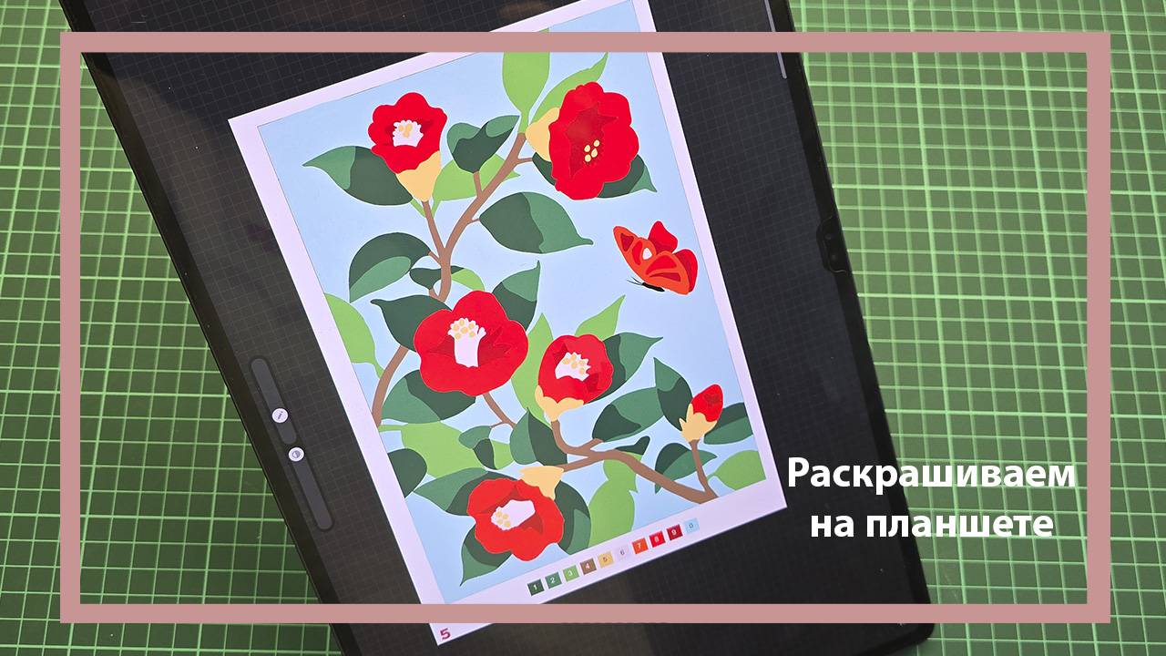 Раскрашиваем раскраску по номерам на планшете Samsung смотреть онлайн