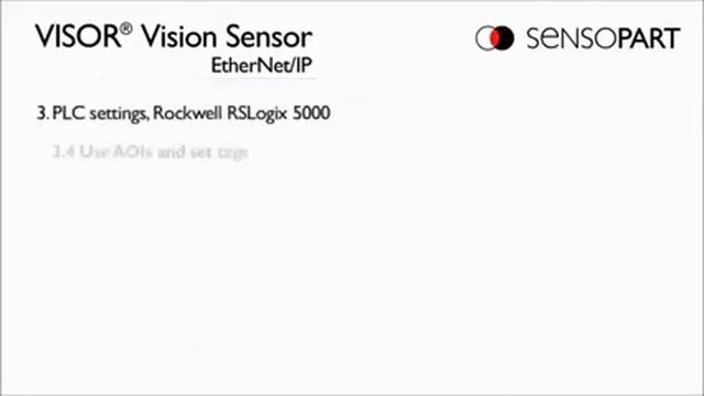 SensoPart VISOR smart cameras and EtherNet IP смотреть онлайн